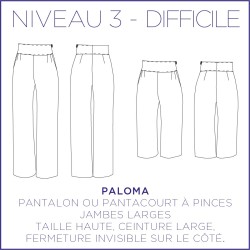 Patron du pantalon & pantacourt Paloma - 34/48 - Moyen