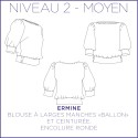 Pattern Ermine - Blouse - 34/48 (US/UK: 2/6, 16/20) - Intermediate