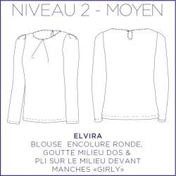 Pattern Elvira - Tunique - 34/48 (US/UK: 2/6, 16/20) - Intermediate