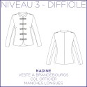 Patron Nadine - Veste - 34/48 - Difficile