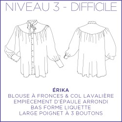 Patron Erika - Blouse - 34/48 - Difficile