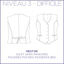 Patron Nestor - Gilet- 34/48 - Difficile