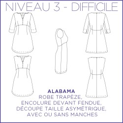 Pattern Alabama - Dress - 34/48 (US/UK: 2/6, 16/20) - Advanced