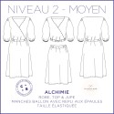 PDF alchimie - Dress, skirt & top - 34/48 (US/UK : 2/6, 16/20) - Intermediate