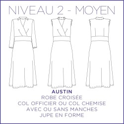 Pattern Austin - Dress - 34/48 (US/UK: 2/6, 16/20) - Intermediate