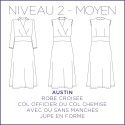 Pattern Austin - Dress - 34/48 (US/UK: 2/6, 16/20) - Intermediate
