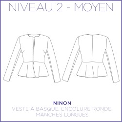 Pattern Ninon - Jacket - 34/48 (US/UK: 2/6, 16/20) - Intermediate