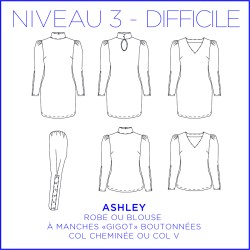 Discover the sewing pattern of the Dress & Tunic Ashley in folder and in PDF