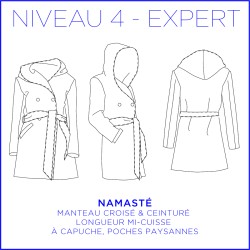 Découvrez le patron de couture du manteau Namasté, format Pochette/PDF