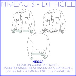 Pattern PS Nessa - Jacket - 48/56 (US/UK : 16/20, 24/28) - Advanced