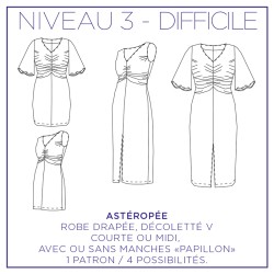 Pattern Asteropee - Dress - 34/48 (US/UK: 2/6, 16/20) - Advanced