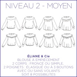 Patron Eliane & Cie - Blouse - 34/56 - Moyen