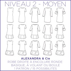 Patron Alexandra & Cie - Robe - 34/56 - Moyen