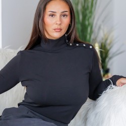 Patron de couture Erell, le T-shirt à col montant et détail boutonné