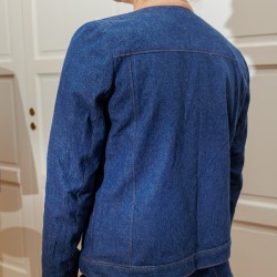 Sewing pattern Noxie, a fitted jacket with bold, modern lines