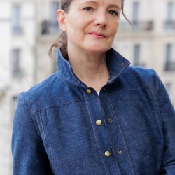 Sewing pattern Noxie, a fitted jacket with bold, modern lines